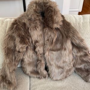 Brown Faux Fur Jacket